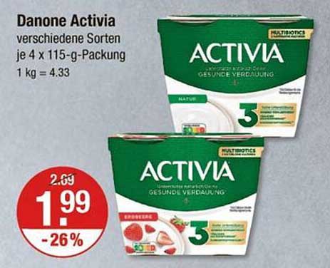 Danone Activia - verschiedene Sorten je 4 x 115 g-Packung