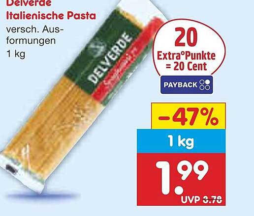 Delverde Italienische Pasta 1 kg - Vielfalt für den italienischen Genuss