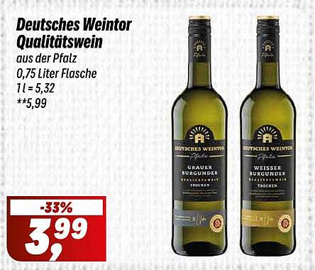 Deutsches Weintor Qualitätswein 0,75 Liter Flasche