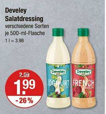 Develey Salatdressings verschiedene Sorten je 500-ml-Flasche