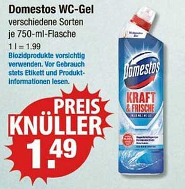 Domestos WC-Gel verschiedene Sorten je 750-ml-Flasche