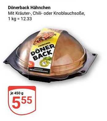 Dönerback Hähnchen Mit Kräuter-, Chili- oder Knoblauchsoße, 450 g