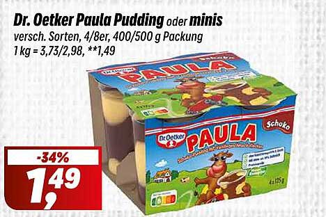 Dr. Oetker Paula Pudding oder Minis - verschiedene Sorten