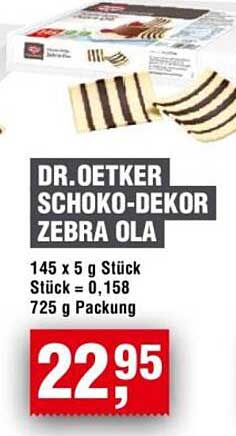 DR. OETKER SCHOKO-DEKOR ZEBRA OLA