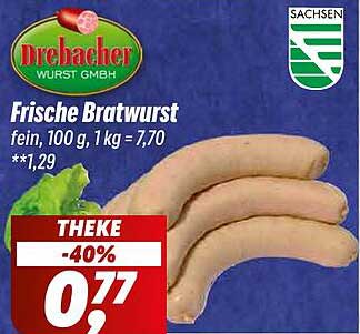 Drebacher Frische Bratwurst - 40% Rabatt!