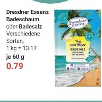 Dresdner Essenz Badeschaum oder Badesalz, verschiedene Sorten, je 60 g