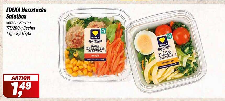EDEKA Herzstücke Salatbox - vielfältige Sorten