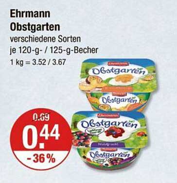 Ehrmann Obstgarten verschiedene Sorten je 120-g- / 125-g-Becher