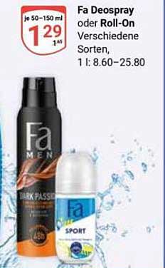 Fa Deospray oder Roll-On – verschiedene Sorten