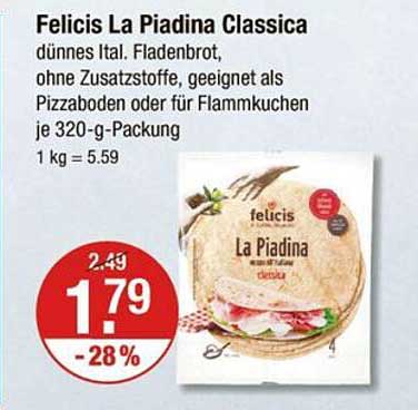 Felicis La Piadina Classica - dünnes Ital. Fladenbrot