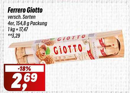 Ferrero Giotto - verschiedene Sorten 4er Packung