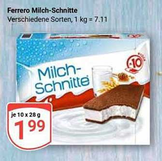 Ferrero Milch-Schnitte, verschiedene Sorten, 10 x 28 g