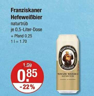 Franziskaner Hefeweißbier naturtrüb 0,5-Liter-Dose