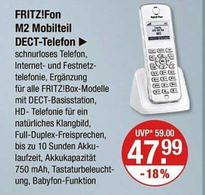 FRITZ!Fon M2 Mobilteil DECT-Telefon