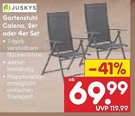 Gartenstuhl Calena, 2er oder 4er Set