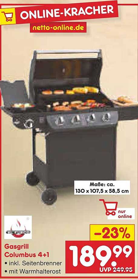 Gasgrill Columbus 4+1