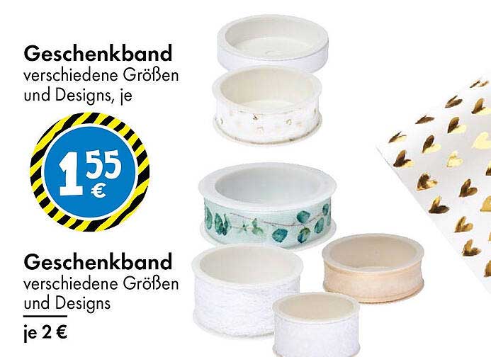 Geschenkband verschiedene Größen und Designs je 1,55 €