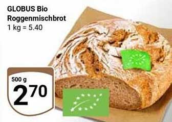 GLOBUS Bio Roggenmischbrot 500 g - 27% günstiger