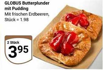 GLOBUS Butterplunder mit Pudding - 2 Stück für 3,95 €