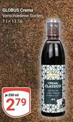GLOBUS Crema - Verschiedene Sorten