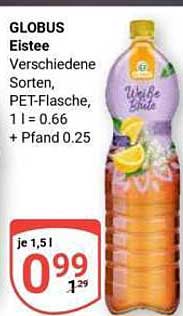 Globus Eistee Verschiedene Sorten, PET-Flasche, 1,5l