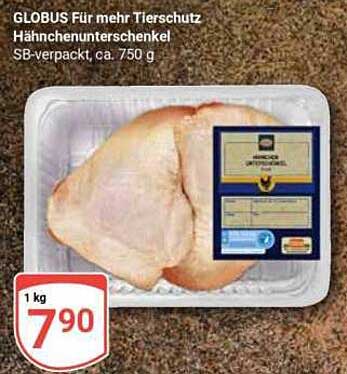GLOBUS Für mehr Tierschutz Hähnchenunterschenkel SB-verpackt, ca. 750 g
