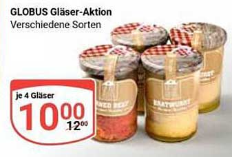 GLOBUS Gläser-Aktion – Verschiedene Sorten