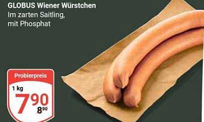 GLOBUS Wiener Würstchen im zarten Saitling, mit Phosphat