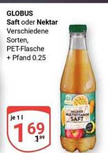 GLUBUS Saft oder Nektar – Verschiedene Sorten