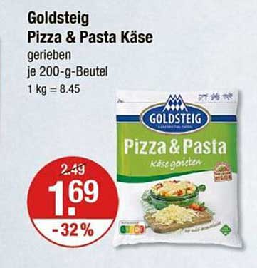 Goldsteig Pizza & Pasta Käse, gerieben je 200-g-Beutel
