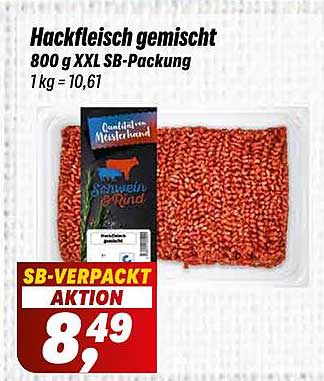 Hackfleisch gemischt 800 g XXL SB-Packung