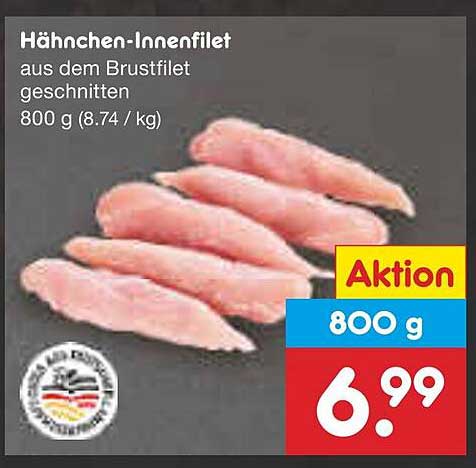 Hähnchen-Innenfilet aus dem Brustfilet 800 g