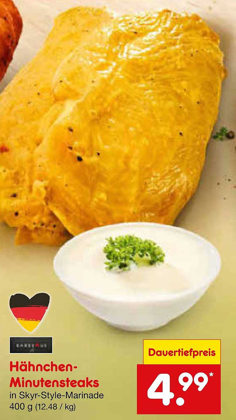 Hähnchen-Minutensteaks in Skyr-Style-Marinade 400 g