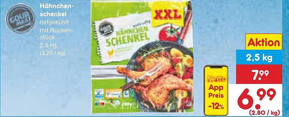 Hähnchenschenkel tiefgefroren - Aktion bei Netto