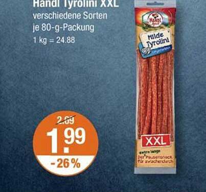 Handl Tyrolini XXL verschiedene Sorten je 80-g-Packung