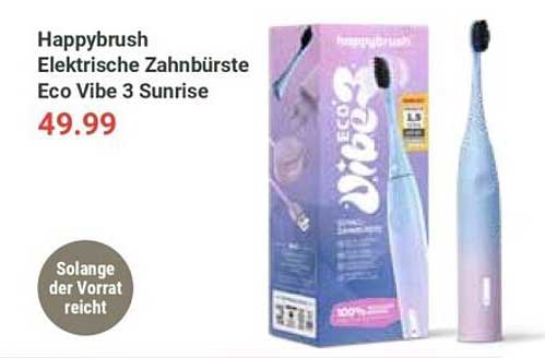 Happybrush Elektrische Zahnbürste Eco Vibe 3 Sunrise