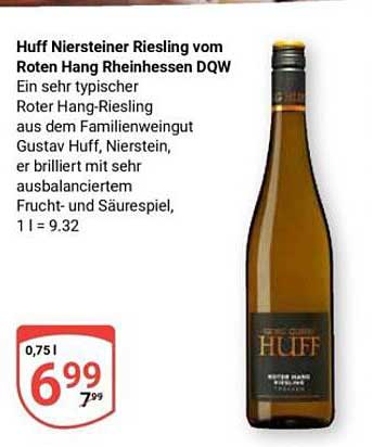 Huff Niersteiner Riesling vom Roten Hang Rheinhessen DQW