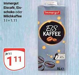 Immergut Eiskaffee, Eiscafé, Eisschoko oder Milchkaffee 1 l für nur 1,11 €