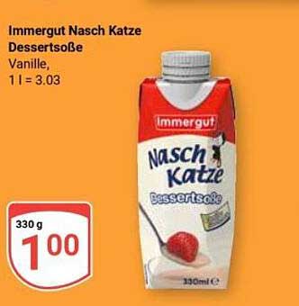 Immergut Nasch Katze Dessertsoße Vanille 330 g