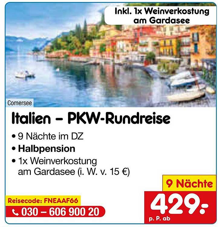 Italien – PKW-Rundreise