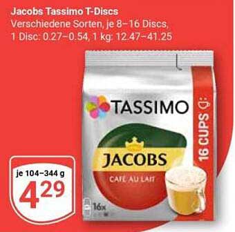 Jacobs Tassimo T-Discs - Vielfalt für Kaffeeliebhaber