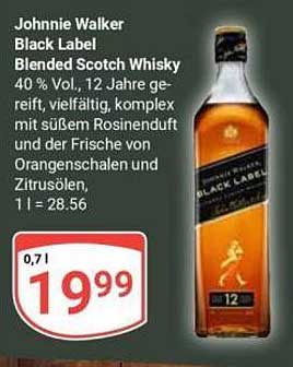Johnnie Walker Black Label Blended Scotch Whisky 0,7l