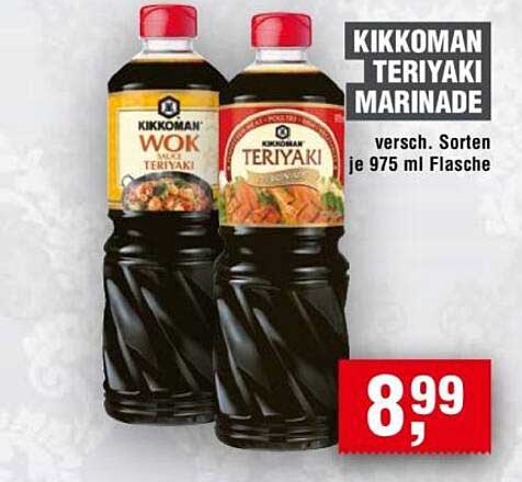 Kikkoman Teriyaki Marinade – verschiedene Sorten, je 975 ml Flasche
