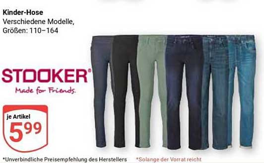 Kinder-Hose - Verschiedene Modelle, Größen: 110–164