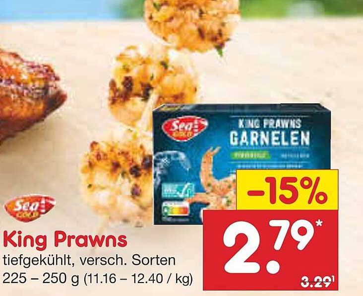 King Prawns tiefgekühlt, verschiedene Sorten 225 – 250 g