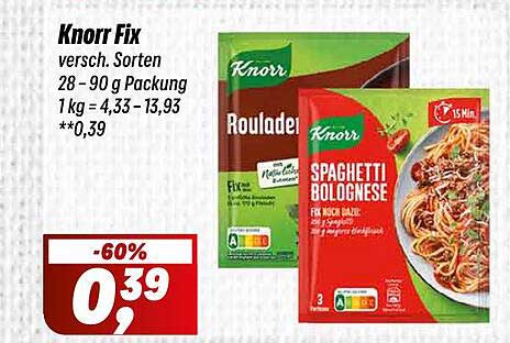 Knorr Fix - Verschiedene Sorten