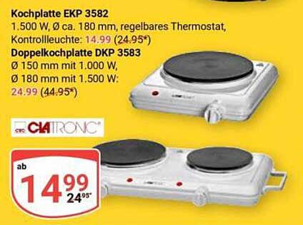 Kochplatte EKP 3582 und Doppelkochplatte DKP 3583
