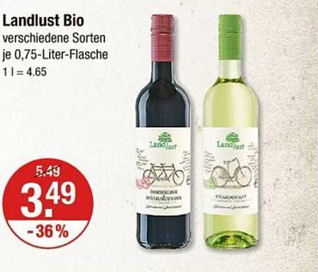Landlust Bio Wein - verschiedene Sorten je 0,75-Liter-Flasche