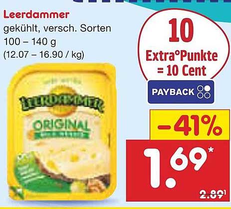 Leerdammer Käse - gekühlt, verschiedene Sorten 100 – 140 g