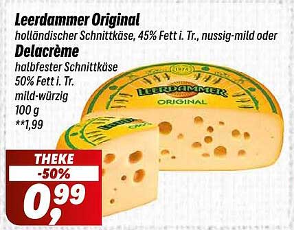 Leerdammer Original holländischer Schnittkäse, 45% Fett i. Tr.